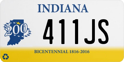 IN license plate 411JS