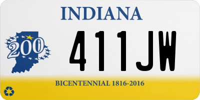 IN license plate 411JW