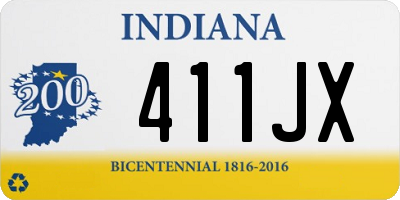 IN license plate 411JX