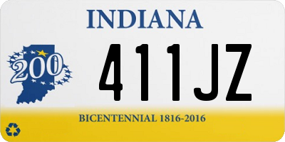 IN license plate 411JZ