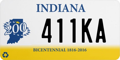 IN license plate 411KA