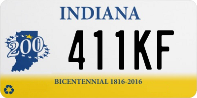 IN license plate 411KF