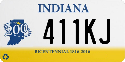 IN license plate 411KJ