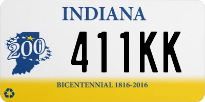 IN license plate 411KK