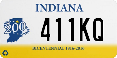 IN license plate 411KQ