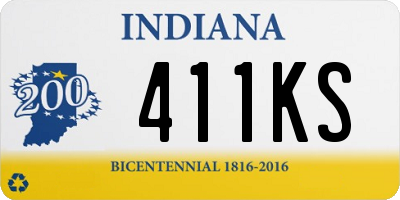 IN license plate 411KS