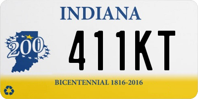 IN license plate 411KT