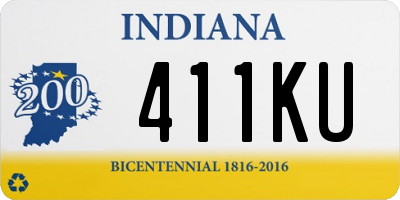 IN license plate 411KU