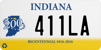 IN license plate 411LA