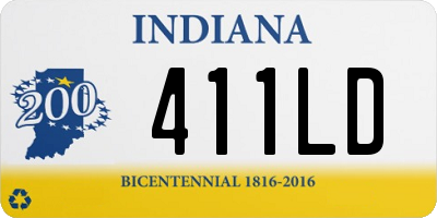 IN license plate 411LD