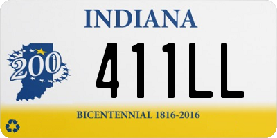 IN license plate 411LL