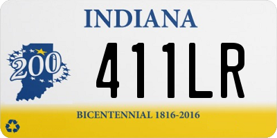 IN license plate 411LR