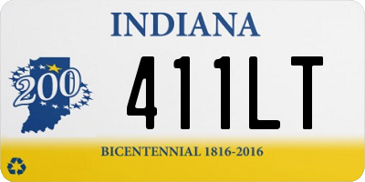 IN license plate 411LT