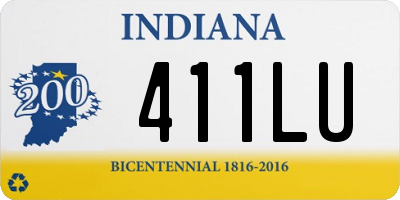 IN license plate 411LU