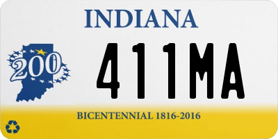 IN license plate 411MA