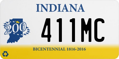 IN license plate 411MC