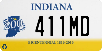 IN license plate 411MD