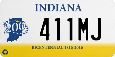IN license plate 411MJ