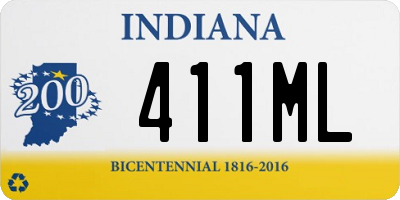 IN license plate 411ML