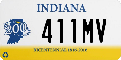 IN license plate 411MV