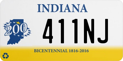 IN license plate 411NJ