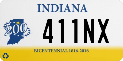 IN license plate 411NX