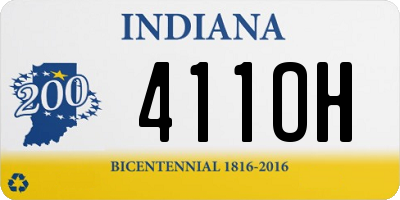 IN license plate 411OH
