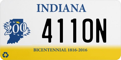 IN license plate 411ON
