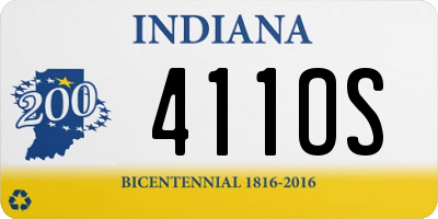 IN license plate 411OS