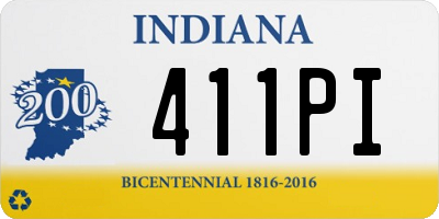 IN license plate 411PI