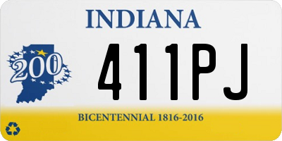 IN license plate 411PJ