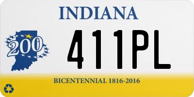 IN license plate 411PL