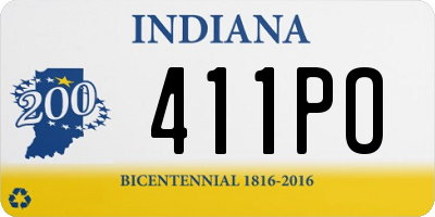 IN license plate 411PO