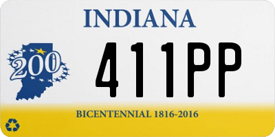 IN license plate 411PP