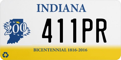 IN license plate 411PR