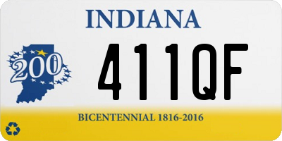 IN license plate 411QF