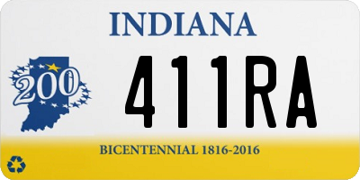 IN license plate 411RA