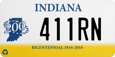IN license plate 411RN