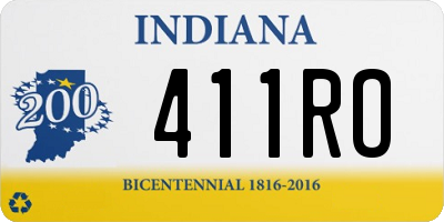 IN license plate 411RO