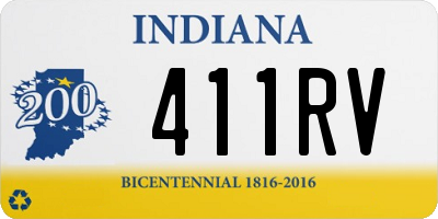 IN license plate 411RV