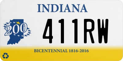 IN license plate 411RW