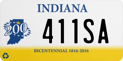 IN license plate 411SA