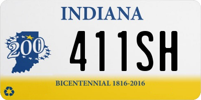 IN license plate 411SH