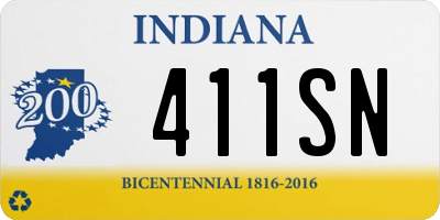 IN license plate 411SN