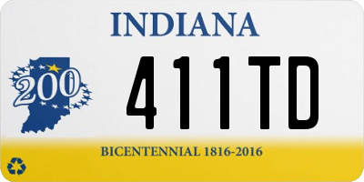 IN license plate 411TD