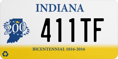 IN license plate 411TF