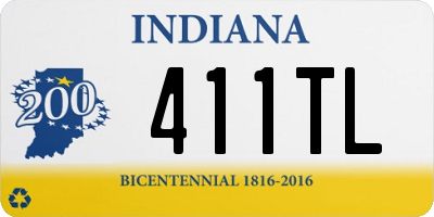 IN license plate 411TL