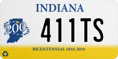 IN license plate 411TS