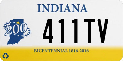 IN license plate 411TV