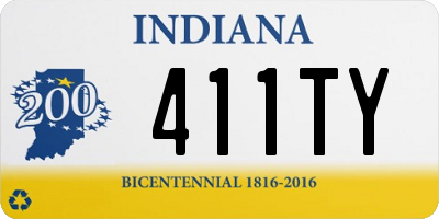 IN license plate 411TY